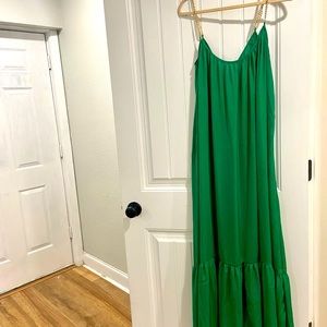 Green maxi dress